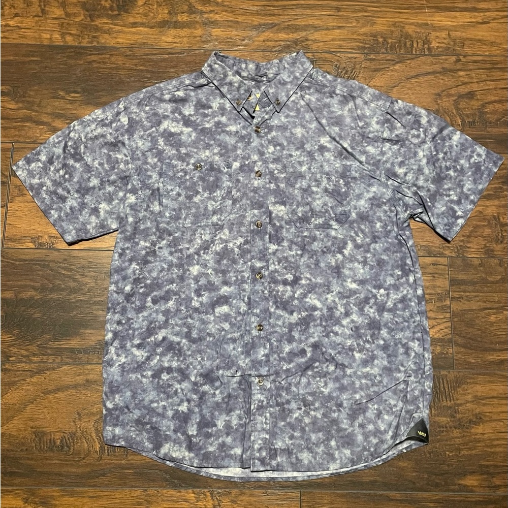 Jiberish Japanese sourced fabric button up shirt